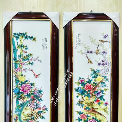 Tranh Sứ Tứ Quý Mã TL012